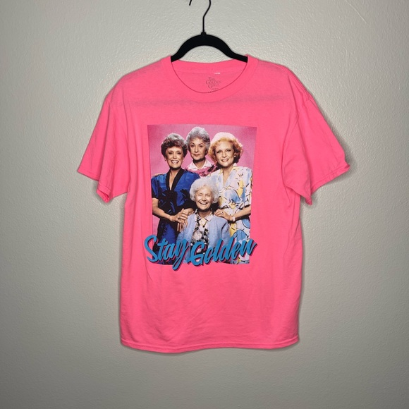 The Golden Girls Stay Golden Pink Graphic Women's T-Shirt Size Medium - Picture 1 of 6